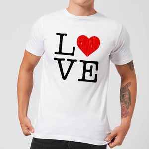 Love Heart Textured T-Shirt - White