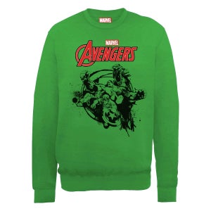 Marvel Avengers Assemble Team Burst Sweatshirt - Green