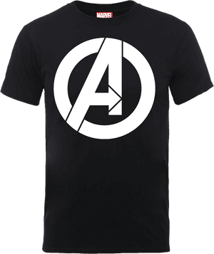 Marvel Avengers Simple Logo T-Shirt - Black