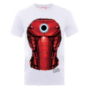 T-Shirt Homme Marvel Avengers Assemble - Torse Iron Man Explosion - Blanc