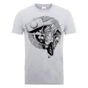 Camiseta Marvel Los Vengadores Thor Monocromo - Hombre - Gris