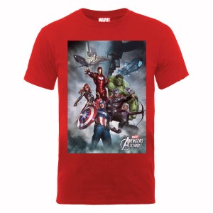Marvel Avengers Team Montage T-Shirt - Red