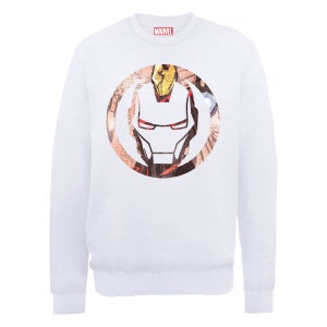 Marvel Avengers Assemble Iron Man Montage Sweatshirt - White