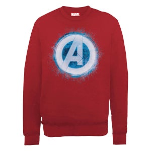 Marvel Avengers Assemble Glowing Logo Sweatshirt - Red