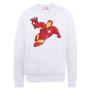 Marvel Avengers Assemble Iron Man Simple Sweatshirt - White