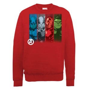 Marvel Avengers Assemble Team Poses Sweatshirt - Red