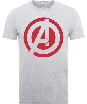 Marvel Avengers Assemble Captain America Logo T-Shirt - Grey