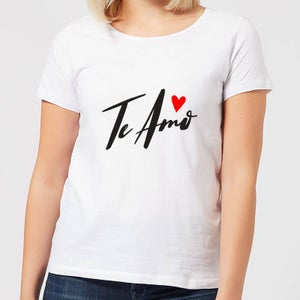 Te Amo Script Women's T-Shirt - White