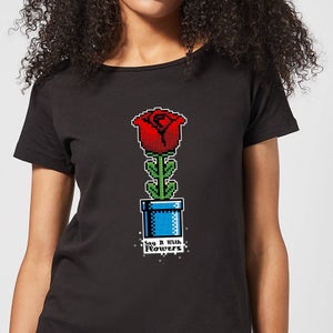 Say It With Flowers Women's T-Shirt - Black