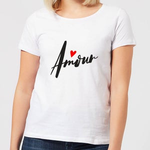 Amour Script Women's T-Shirt - White