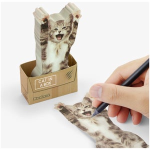 Cat in a Box Sticky Notes