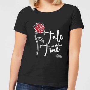 T-Shirt Femme Histoire Éternelle - La Belle et la Bête (Disney) - Noir