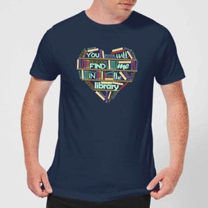 You Will Find Me In The Library T-Shirt - Navy