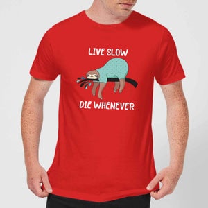 Live Slow Die WHenever T-Shirt - Red