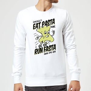 EAT PASTA RUN FASTA Sweatshirt - White