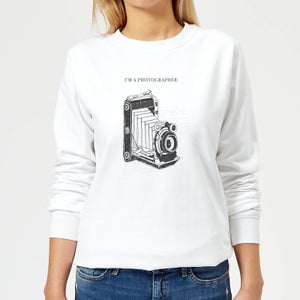 Photography Vintage Scribble Women's Sweatshirt - White