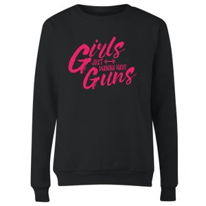 Girls Just Wanna Have Guns Women's Sweatshirt - Black