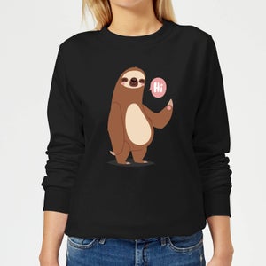 Sloth Hi Women's Sweatshirt - Black