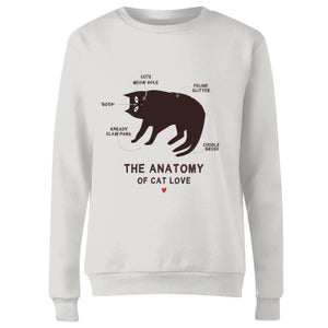 The Anatomy Of Cat Love Women's Sweatshirt - White
