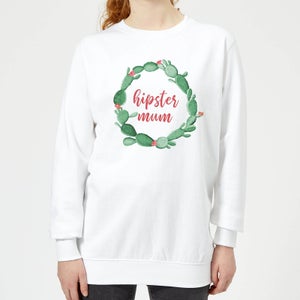 Hipster Mum Women's Sweatshirt - White