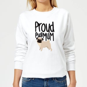 Proud Pug Mum Women's Sweatshirt - White