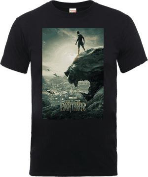 T-Shirt Black Panther Poster - Nero