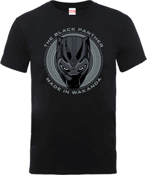 T-Shirt Black Panther Made in Wakanda - Nero