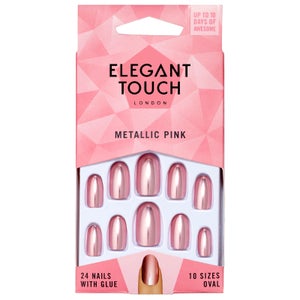 Elegant Touch Colour Nails - Metallic Pink