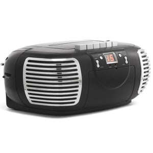 GPO Retro PCD299 3-in-1 Portable CD, Radio and Cassette Player - Black