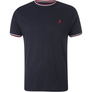 Brave Soul Men's Federer Tipped T-Shirt - Rich Navy