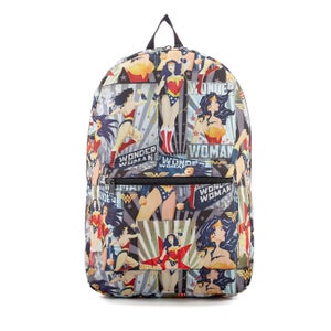 DC Comics Wonder Woman Vintage Poster Backpack - Red