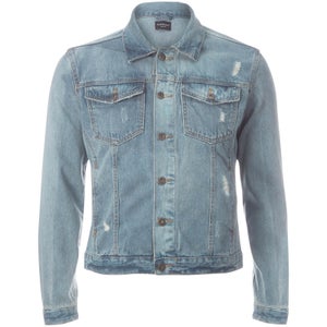 D-Struct Men's Denim Western Jacket - Stonewash