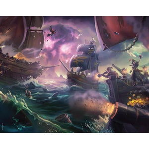 Sea Of Thieves - Battle of the Three storms Limited Edition Art Print Measures 35.56 x 27.94cm