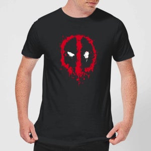 Marvel Deadpool Splat Face T-Shirt - Schwarz