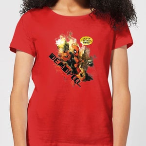 Marvel Deadpool Outta The Way Nerd Women's T-Shirt - Red