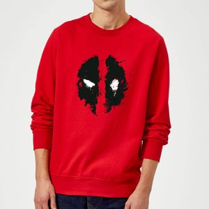 Marvel Deadpool Splat Face Sweatshirt - Red