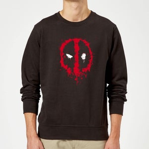 Marvel Deadpool Splat Face Sweatshirt - Black