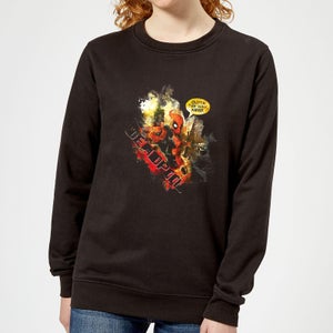 Marvel Deadpool Outta The Way Nerd Women's Sweatshirt - Black