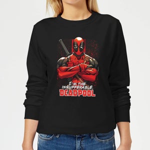 Marvel Deadpool Crossed Arms Women's Sweatshirt - Black