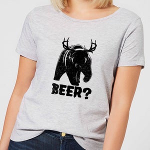 Beershield Beer Bear Deer Women's T-Shirt - Grey
