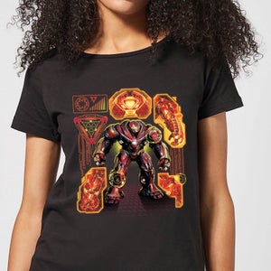 Marvel Avengers Infinity War Hulkbuster Dames T-shirt - Zwart