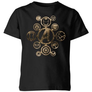 Marvel Avengers Infinity War Icon Kinder T-shirt - Zwart