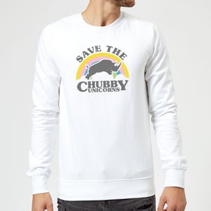 Save The Chubby Unicorns Sweatshirt - White