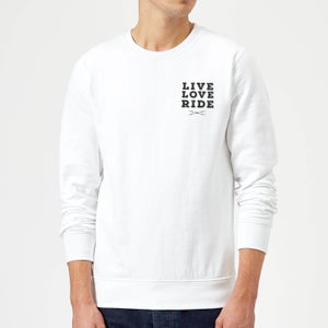 Live Love Ride Sweatshirt - White