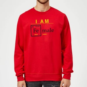 I Am Fe Male Sweatshirt - Red