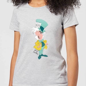 T-Shirt Femme Chapelier Fou Alice au Pays des Merveilles Disney - Gris