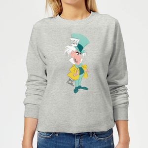 Disney Alice In Wonderland Mad Hatter Classic Women's Sweatshirt - Grey