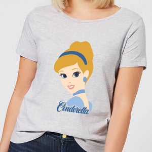 Disney Princess Colour Silhouette Cinderella Women's T-Shirt - Grey