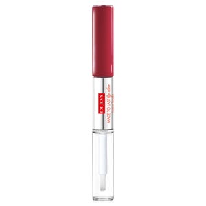PUPA Made To Last Waterproof Lip Duo - Liquid Lip Colour and Top Coat - Deep Ruby 4ml