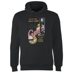 Sweat à Capuche Homme Cendrillon Affiche Rétro Disney - Noir